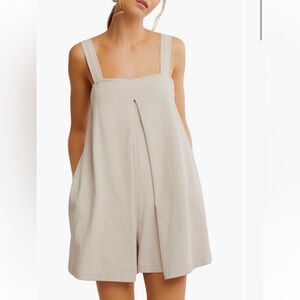 Free People Cream Sleeveless Dress